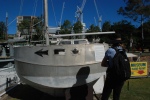 SO COOL! 9ft boat that a Canadian took half way around the world (he was deported in Aus).